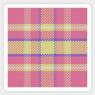 Pink pattern Scottish tartan Sticker